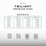 Emrys Simple Ring TWILIGHT Real Titanium Anti Karat Cincin Titanium Pria Wanita