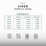 Emrys VIPER Ring Real Titanium Anti Karat Cincin Pria Wanita