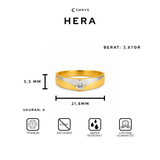 Emrys Premium Ring HERA Real Titanium Anti Karat Cincin Titanium Pria Wanita