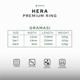 Emrys Premium Ring HERA Real Titanium Anti Karat Cincin Titanium Pria Wanita