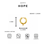 Emrys HOPE Salib Anting Tindik TITANIUM Anti Karat Pria dan Wanita