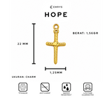 Emrys HOPE Salib Anting Tindik TITANIUM Anti Karat Pria dan Wanita