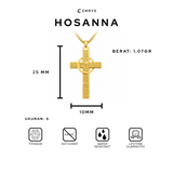 Emrys Liontin Set HOSANNA Titanium Anti Karat Kalung Liontin Salib Titanium Pria Wanita