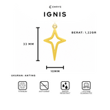 Emrys IGNIS ANTING Tindik Titanium Anti Karat Pria dan Wanita