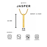 Emrys Liontin Set JASPER Real Titanium Anti Karat Kalung Titanium Pria Wanita