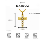 Emrys Liontin Set KAIROZ Titanium Anti Karat Kalung Liontin Salib Titanium Pria Wanita