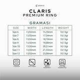 Emrys Premium Ring CLARIS Real Titanium Anti Karat Cincin  Pria Wanita