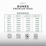 Emrys Premium Ring DUNES  Real Titanium Anti Karat Cincin Pria Wanita