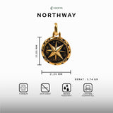 Emrys Liontin Set NORTHWAY Kalung Liontin Titanium Anti Karat Pria Wanita