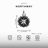 Emrys Liontin Set NORTHWAY Kalung Liontin Titanium Anti Karat Pria Wanita