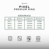 Emrys PIXEL Premium Ring Cincin Titanium Pria Wanita Anti Karat Tahan Air