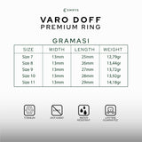 Emrys Premium Ring VARO DOFF Real Titanium Anti Karat Cincin Titanium Pria Wanita