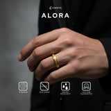 Emrys Premium Ring ALORA Real Titanium Anti Karat Cincin Titanium Pria Wanita