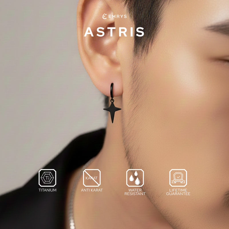 Emrys ASTRIS ANTING Tindik Titanium Anti Karat Pria dan Wanita