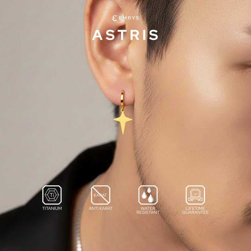 Emrys ASTRIS ANTING Tindik Titanium Anti Karat Pria dan Wanita