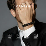 Emrys CADEEN Real Leather Gelang Kulit Asli Pria Wanita