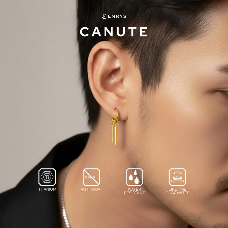 Emrys CANUTE ANTING Jepit Titanium Anti Karat Pria dan Wanita