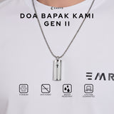 Emrys Liontin Set DOA BAPA KAMI GEN II Kalung Liontin Titanium Anti Karat Pria Wanita