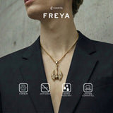 Emrys Liontin Set FREYA Real Titanium Anti Karat Kalung Titanium Pria Wanita