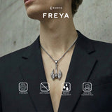 Emrys Liontin Set FREYA Real Titanium Anti Karat Kalung Titanium Pria Wanita