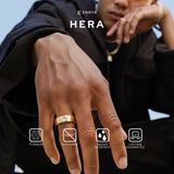 Emrys Premium Ring HERA Real Titanium Anti Karat Cincin Titanium Pria Wanita