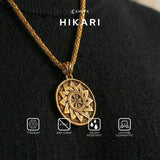 Emrys Liontin Set HIKARI Real Titanium Anti Karat Kalung Titanium Pria Wanita