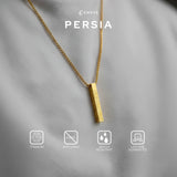 Emrys Liontin Set PERSIA Real Titanium Anti Karat Kalung Titanium Pria Wanita