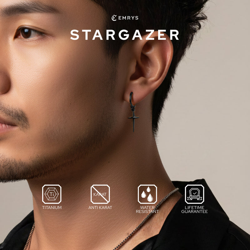 Emrys STARGAZER ANTING Jepit Titanium Anti Karat Pria dan Wanita