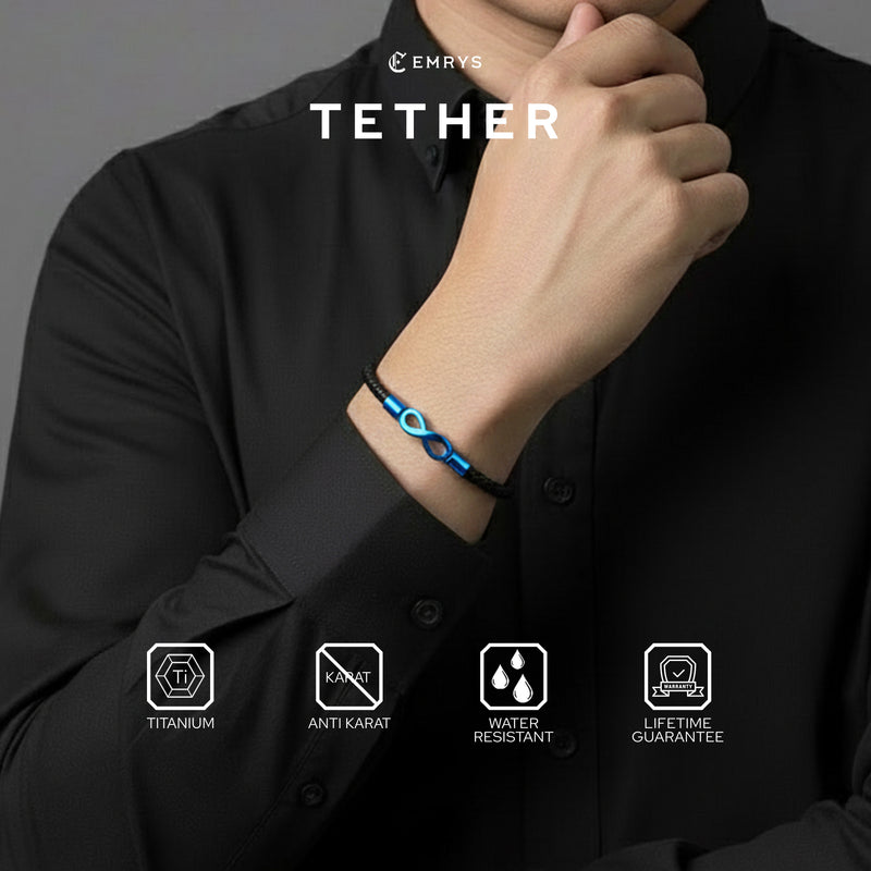 Emrys TETHER Bracelet Real Leather Gelang Kulit Pria Wanita