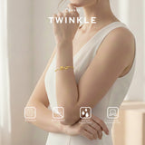 Emrys Premium Bracelet TWINKLE Real Titanium Gelang Serut Anti Karat Pria dan Wanita