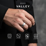 Emrys Premium Ring VALLEY Real Titanium Anti Karat Cincin Titanium Pria Wanita