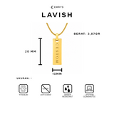 Emrys Liontin Set LAVISH Real Titanium Anti Karat Kalung Titanium Pria Wanita
