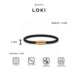 Emrys LOKI Bracelet Real Leather Anti karat Gelang Kulit Pria Wanita