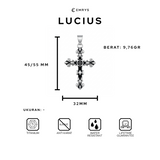 Emrys Liontin Set LUCIUS Real Titanium Anti Karat Kalung Titanium Pria Wanita