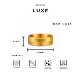 Emrys Premium Ring LUXE  Real Titanium Anti Karat Cincin Pria Wanita
