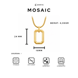 Emrys Liontin Set MOSAIC Kalung Liontin Titanium Anti Karat Pria Wanita