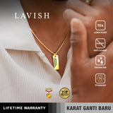 Emrys Liontin Set LAVISH Real Titanium Anti Karat Kalung Titanium Pria Wanita