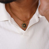 Emrys Liontin Set NORTHWAY Kalung Liontin Titanium Anti Karat Pria Wanita