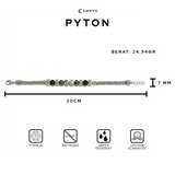 Emrys PYTON Stone Bracelet Gelang Batu Anti-rust Pria Wanita