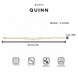 Emrys Bracelet QUINN Real Titanium Gelang Rantai Anti Karat Pria dan Wanita