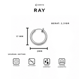 Emrys RAY ANTING Jepit Titanium Anti Karat Pria dan Wanita