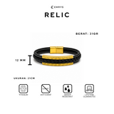 Emrys RELIC Bracelet Real Leather Gelang Kulit Pria Wanita
