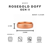 Emrys Simple Ring ROSE GOLD DOFF GEN II Real Titanium Anti Karat Cincin Titanium Pria Wanita