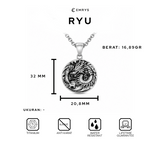 Emrys Liontin Set RYU Real Titanium Anti Karat Kalung Titanium Pria Wanita