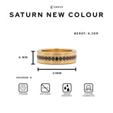 Emrys Premium Ring SATURN New Colour  Real Titanium Anti Karat Cincin Pria Wanita