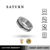 Emrys Premium Ring SATURN New Colour  Real Titanium Anti Karat Cincin Pria Wanita