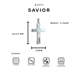Emrys Liontin Set SAVIOR Titanium Anti Karat Kalung Liontin Salib Titanium Pria Wanita