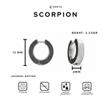 Emrys SCORPION Anting Jepit TITANIUM Anti Karat Pria dan Wanita
