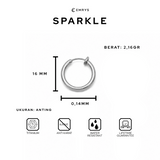 Emrys SPARKLE ANTING Jepit Titanium Anti Karat Pria dan Wanita