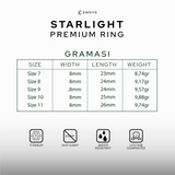 Emrys STARLIGHT Premium Ring Cincin Titanium Pria Wanita